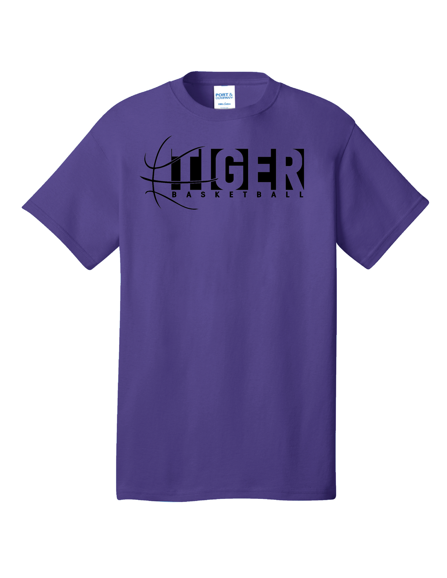 Block Tiger Basketball Short Sleeve Shirt