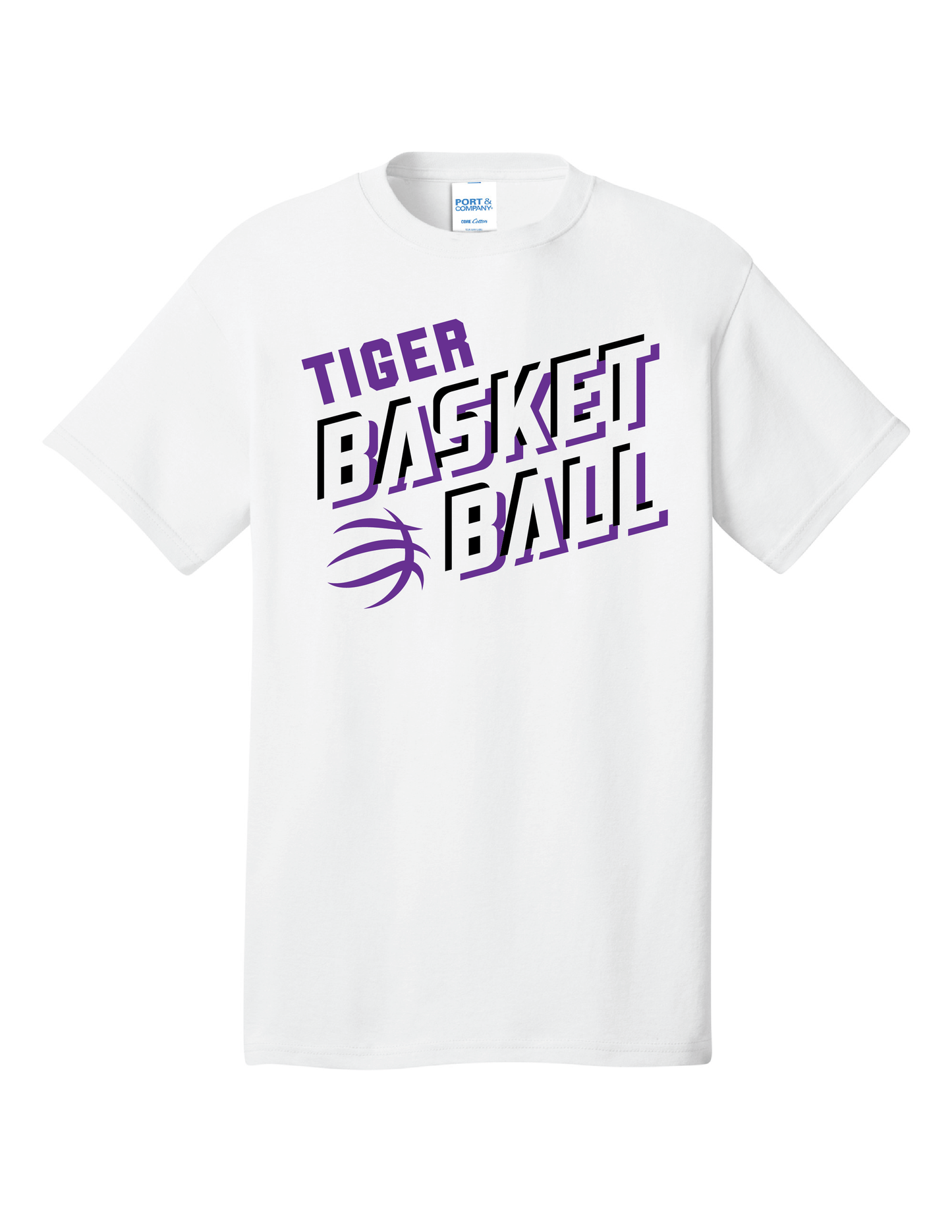 3D Tiger Basketball Short Sleeve Shirt