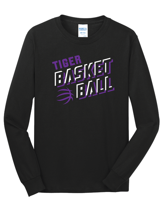 3D Tiger Basketball Long Sleeve Shirt