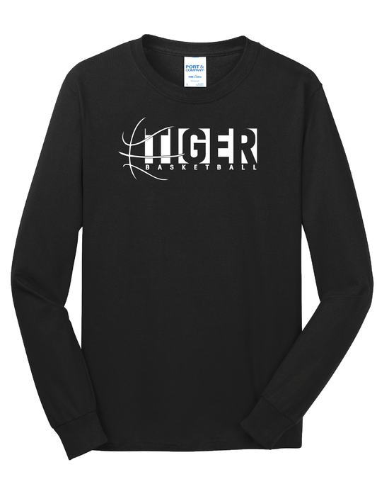 Block Tiger Basketball Long Sleeve Shirt
