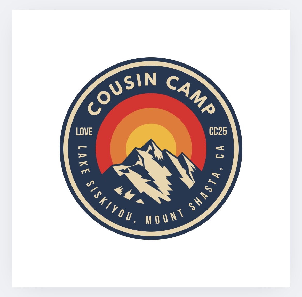 Cousin Camp Circle Sticker