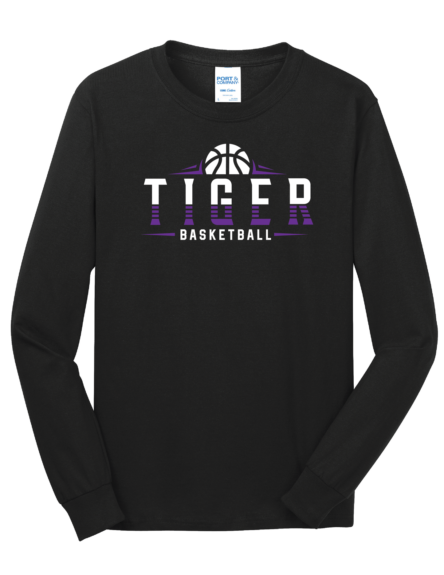 Half Tiger Basketball Long Sleeve Shirt