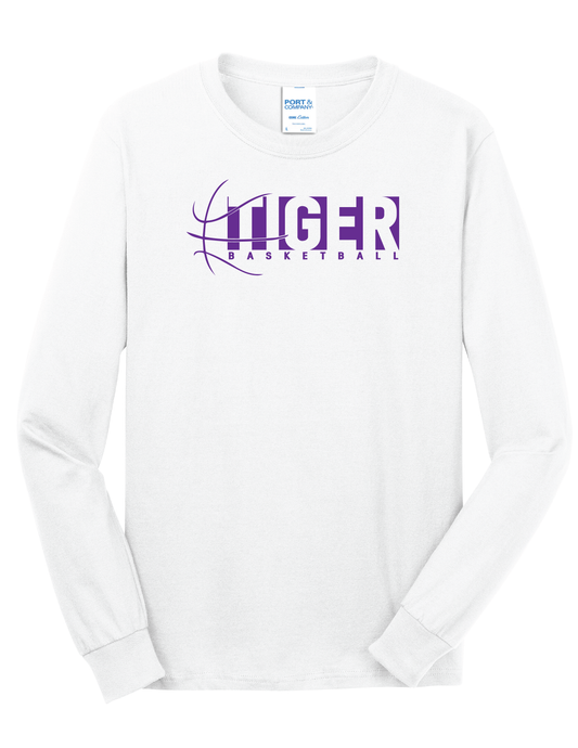Block Tiger Basketball Long Sleeve Shirt