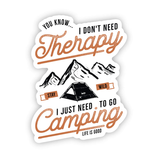 Camping Therapy Sticker